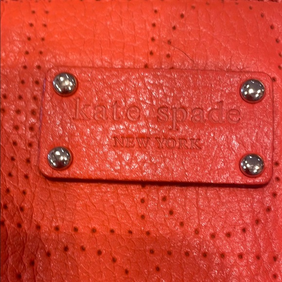 Kate Spade Orange Leather Tote Bag - Picture 2 of 9
